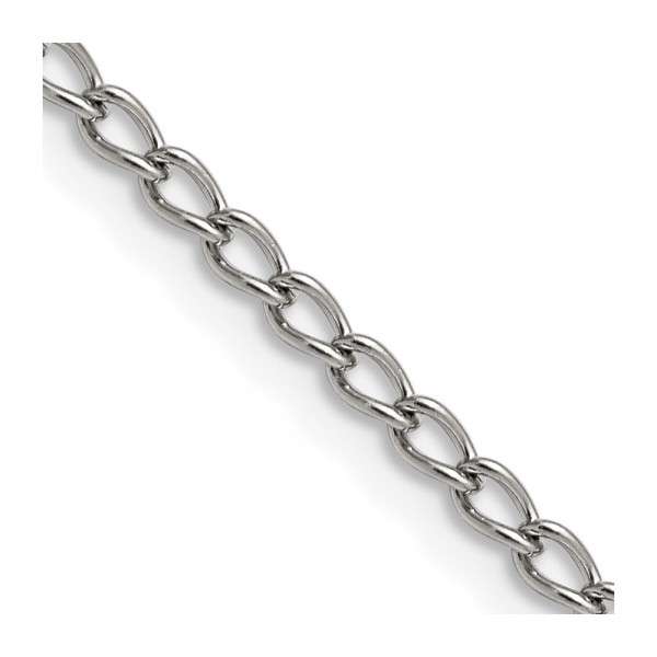 Stainless Steel Polished 3mm 18in Curb Chain