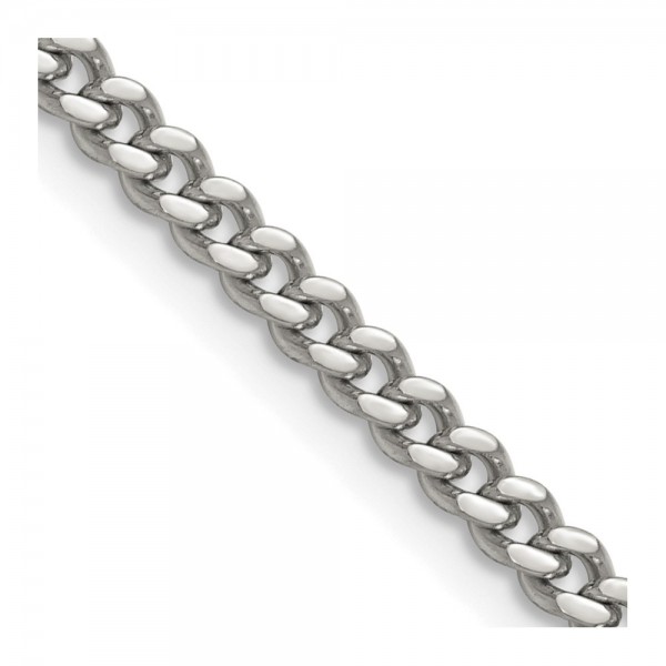 Stainless Steel Polished 4mm 22in Curb Chain