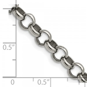 Stainless Steel Polished 8mm 24in Rolo Chain
