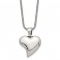 Stainless Steel Polished Heart 18in Necklace