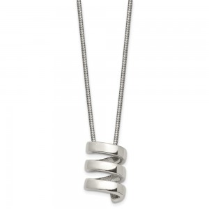 Stainless Steel Polished Fancy Twist 18in Necklace