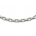 Stainless Steel Polished Square Link 22in Necklace