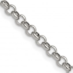 Stainless Steel Polished 4.6mm 36in Rolo Chain