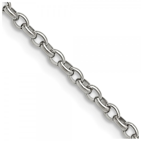 Stainless Steel Polished 3.2mm 24in Cable Chain