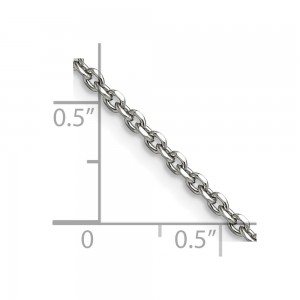 Stainless Steel Polished 2.7mm 24in Cable Chain
