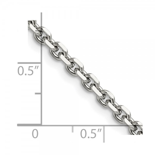 Stainless Steel Polished 4.3mm 22in Cable Chain