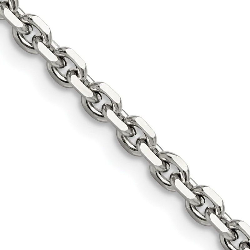 Stainless Steel Polished 4.3mm 24in Cable Chain