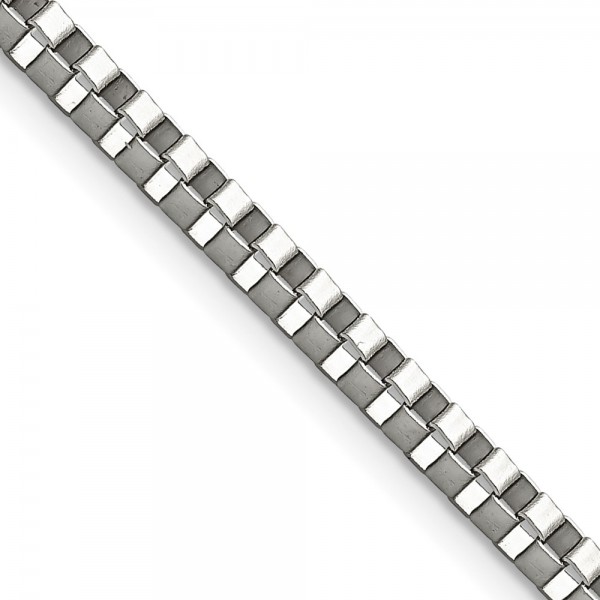 Stainless Steel Polished 3.2mm 24in Box Chain