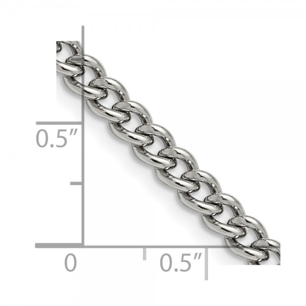 Stainless Steel Polished 5.3mm 30in Round Curb Chain