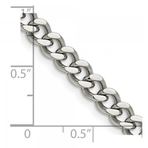 Stainless Steel Polished 6.75mm 20in Curb Chain