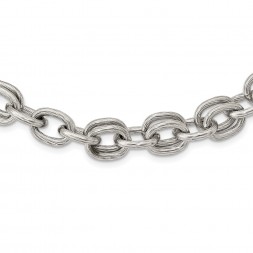 Stainless Steel Polished Multiple Link 22in Necklace