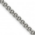 Stainless Steel Polished 5mm 22in Wheat Chain