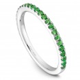 Noam Carver White Gold Stackable Ring With 29 Round Tsavorites