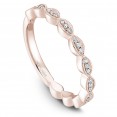 Noam Carver Rose Gold Stackable Ring With 33 Round Diamonds