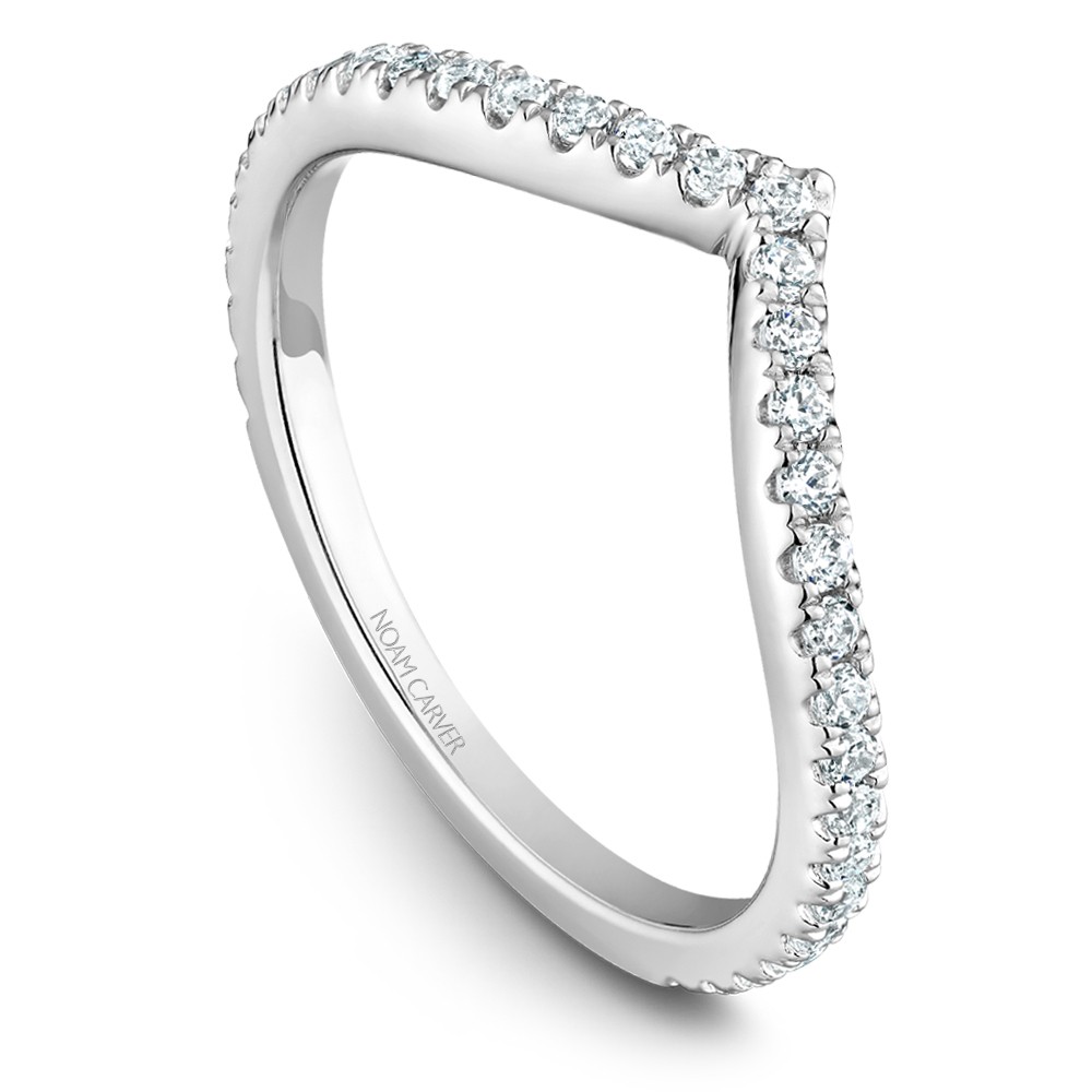 Noam Carver White Gold Stackable Ring With 33 Round Diamonds