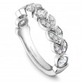 Noam Carver White Gold Stackable Ring With 27 Round Diamonds