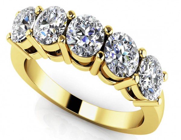 5 Diamond Shared Prong Wedding Ring (1.00ctw)