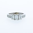 Estate Ladie's Diamond 3 Stone Emerald Cut Diamond Ring (2.00ctw)
