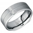 A Tungsten Torque Band With A Brushed Finish And Line Detaling.