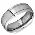 A Tungsten Torque Band With Line Detailing.