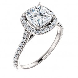 Cushion Halo Diamond Engagement Ring (1.53ctw.)
