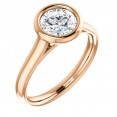 14 kt Rose Gold 1CT Moissanite Ring