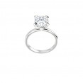 14K White 10x8 mm Oval Solitaire Engagement Ring Mounting
