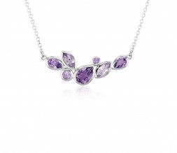 Mixed Shape Amethyst Necklace