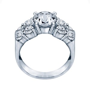 Rm1053-14k White Gold Classic Semi Mount Engagement Ring