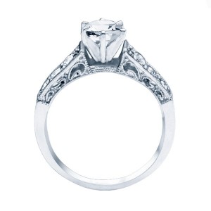 Rm1120-14k White Gold Vintage Semi Mount Engagement Ring