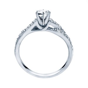 Rm1145-14k White Gold Infinity Semi Mount Engagement Ring