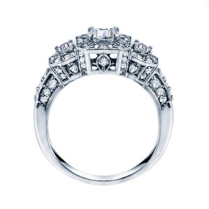 Rm1256e-14k White Gold Halo Semi Mount Engagement Ring