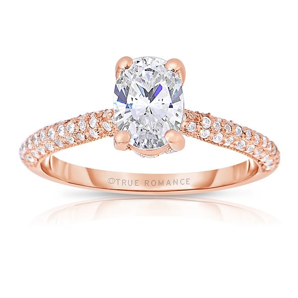 Rm1280vrs-14k Rose Gold Oval Cut Diamond Semi Mount Engagement Ring