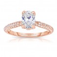 Rm1280vrs-14k Rose Gold Oval Cut Diamond Semi Mount Engagement Ring