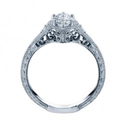 Rm1316m-14k White Gold Vintage Semi Mount Engagement Ring