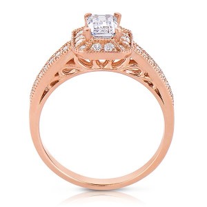 Rm1318ers-14k Rose Gold Semi Mount Engagement Ring From The Pink About It Collection