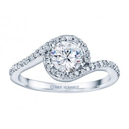 Rm1427-14k White Gold Infinity Semi Mount Engagement Ring