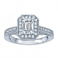 Rm1436-14k White Gold Vintage Semi Mount Engagement Ring