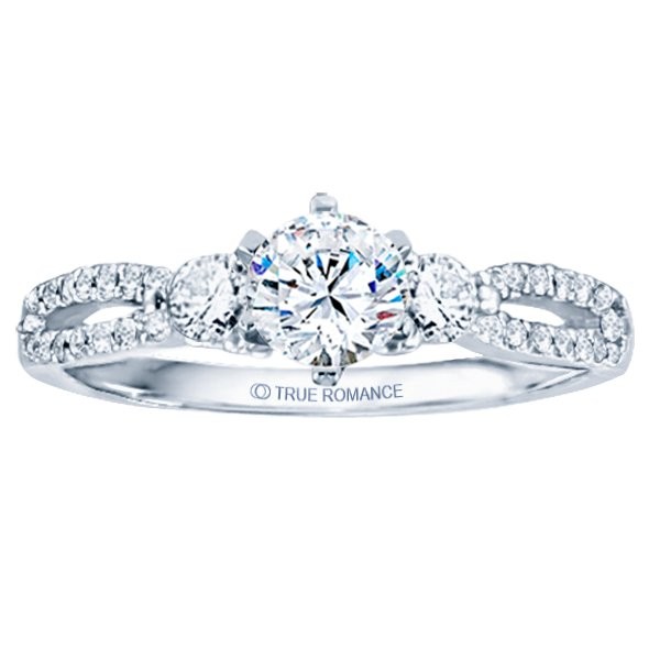 Rm1443-14k White Gold Infinity Semi Mount Engagement Ring