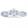 Rm1443-14k White Gold Infinity Semi Mount Engagement Ring