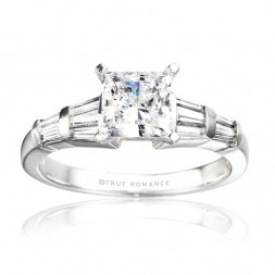 Rm380tt-14k White Gold Semi Mount Engagement Ring From Nostalgic Collection