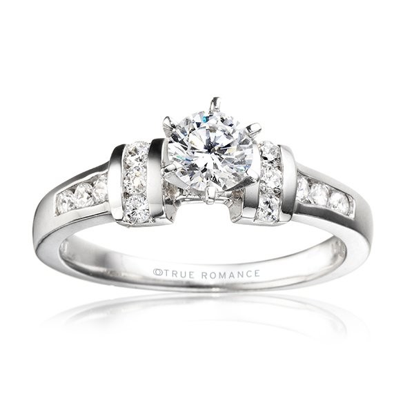 Rm402-14k White Gold Semi Mount Engagement Ring From Nostalgic Collection