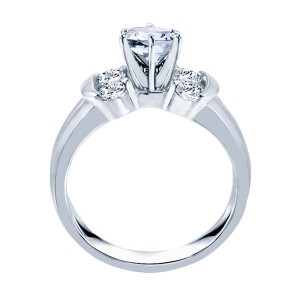 Rm464-14k White Gold Semi Mount Engagement Ring From Nostalgic Collection