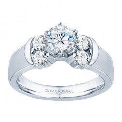 Rm464-14k White Gold Semi Mount Engagement Ring From Nostalgic Collection