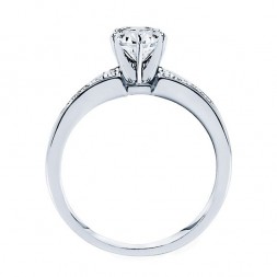 Rm946-14k White Gold Classic Semi Mount Engagement Ring