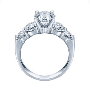 Rm993-14k White Gold Classic Semi Mount Engagement Ring