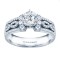 Rm1386-14k White Gold Infinity Semi Mount Engagement Ring