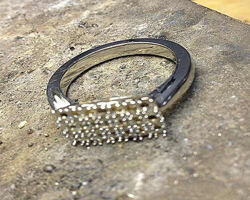 Triple Row Diamond Ring