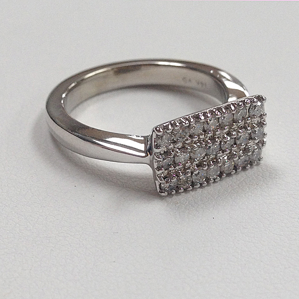 Triple Row Diamond Ring