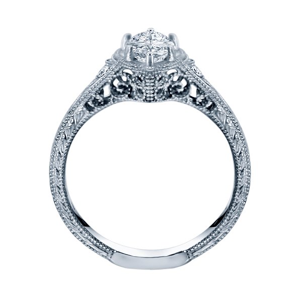 Rm1316m-14k White Gold Vintage Semi Mount Engagement Ring - RM1316M-A8
